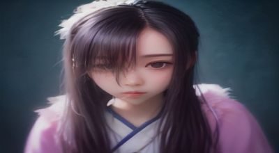 萝莉社同人插画创作教程配图，画师在绘图板前专注描绘二次元角色，展示线稿与上色过程